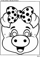 Porco Porquinho Mask Mascaras Porquinha Antifaz Porquinhos Animais Máscara Pintar Carnaval Fazenda Masks Pigs Blocks Quilt Ovelha Dedoche Caretas Sponsored sketch template