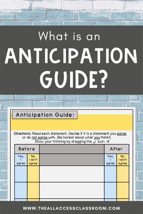anticipation guide   easy student engagement
