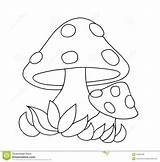 Mushrooms Coloring Clipground sketch template