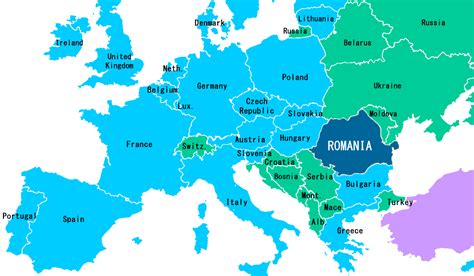 romania map  europe travelsfinderscom