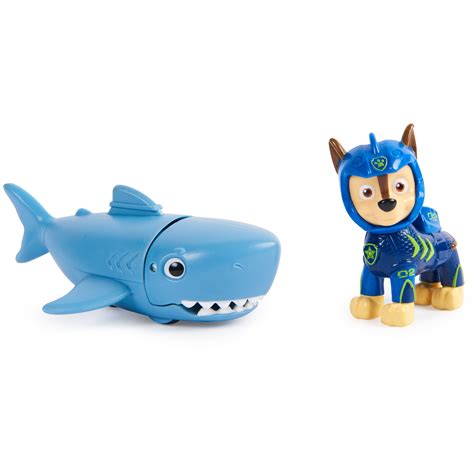 paw patrol aqua pups chase  shark action figures  kids ages