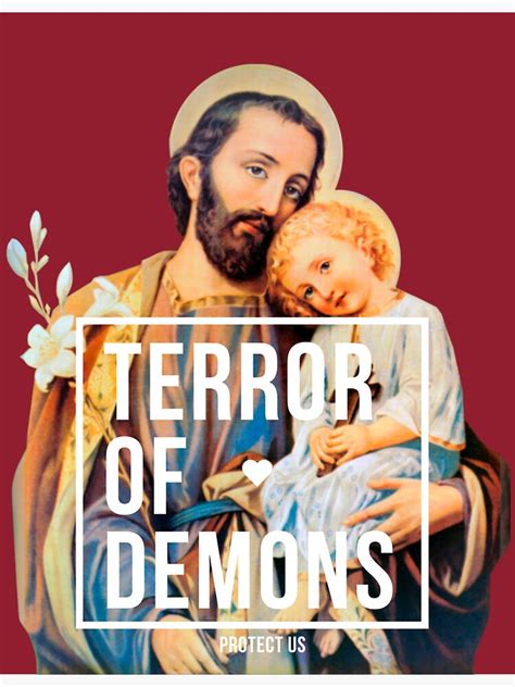 saint joseph terror  demons protect  sticker  sale