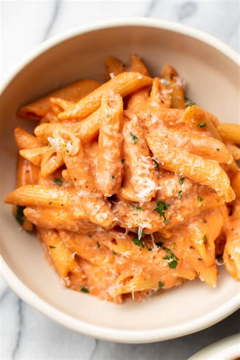 super easy creamy tomato pasta salt lavender