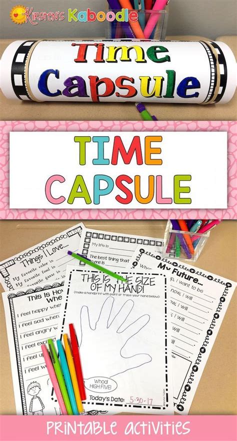 time capsule writing project   year activity print digital