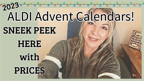 aldi advent calendars prices sneek peek  stores november st youtube
