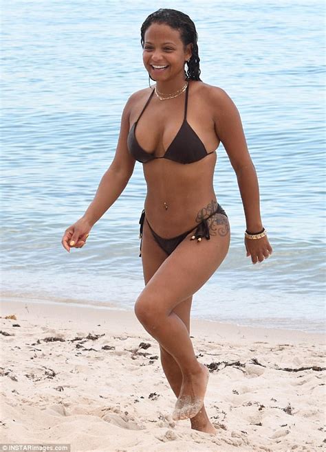 Christina Milian Dons Tiny String Bikini During Miami Trip Daily Mail