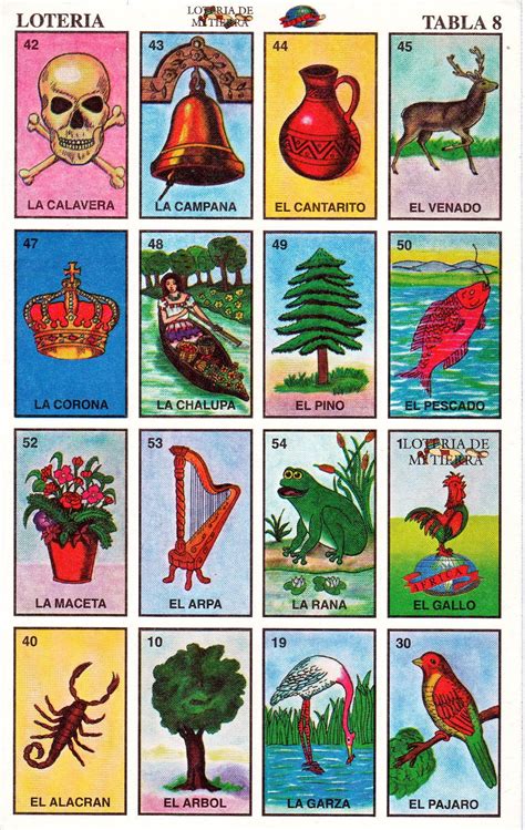 printable loteria cards  complete set   tablas etsy loteria