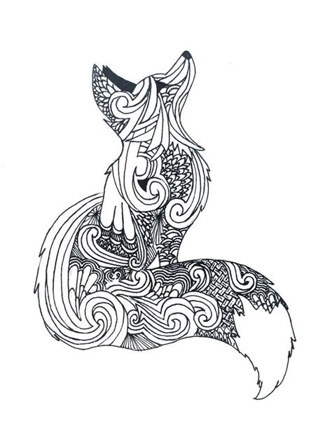 fox animal coloring pages  adults fox coloring page animal