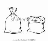 Drawing Sack Cartoon Burlap Pic Shutterstock Vector Stock Search sketch template