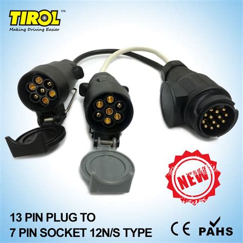 tirol   pin euro plug     pin sockets caravan towing conversion adapter trailer