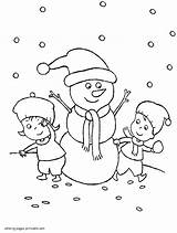 Winter Coloring Pages Preschool Printable Seasons sketch template