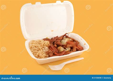 chinese meeneem stock foto image  lunch snack storaxschuim