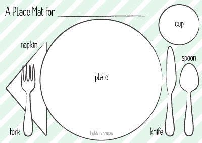 kids place mat guide bub hub printable placemat childrens place