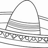 Sombrero Fiesta sketch template