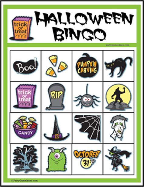 halloween bingo printable halloween bingo