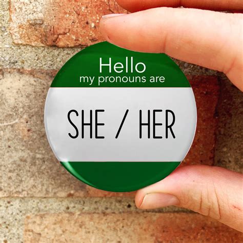 personal pronouns pin badge by colour me fun