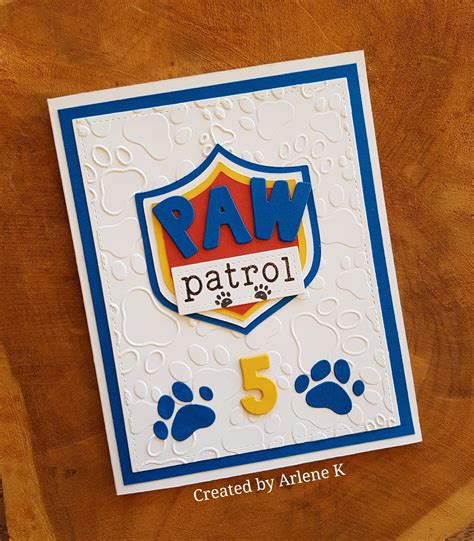 knipoog creations paw patrol birthday card
