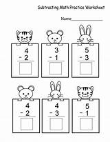 Worksheets Math Kindergarten Preschool Practice Kids Subtraction Exercises Printable Subtracting Lesson Print Learningprintable sketch template