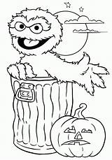 Coloring Pages Halloween Printable Clipart Library Oscar Grouch sketch template