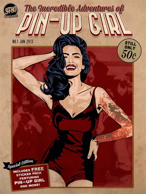 Pin Up Girl No 1 Original Work In A Vintage Comic Book