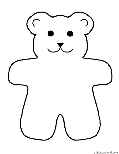 teddy bear outline printable clipart