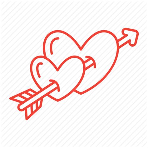 arrow hearts love valentine valentine s day icon