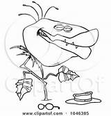 Carnivorous Plant Toonaday Royalty Outline Illustration Cartoon Rf Clip 2021 sketch template