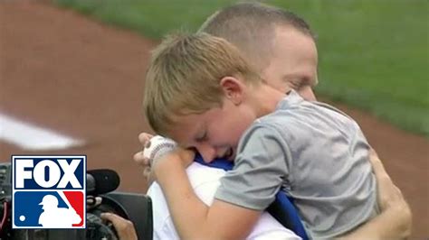 military dad surprises son after first pitch in kansas