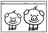Coloring Pages Cute Pig Farm Animals sketch template