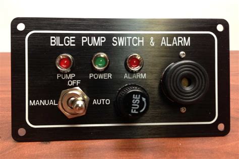 marine boat bilge alarm pump switch aluminum plate manual automatic