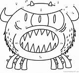 Breadwinners Monsters Cave Dot Dots Connect Kids Printable sketch template