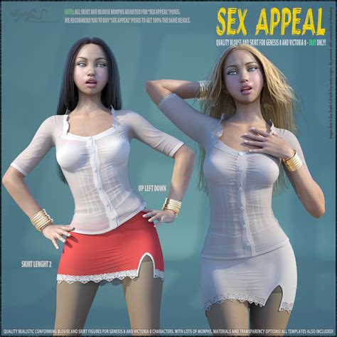 sex appeal blouse and skirt for g8 and v8 3d figure