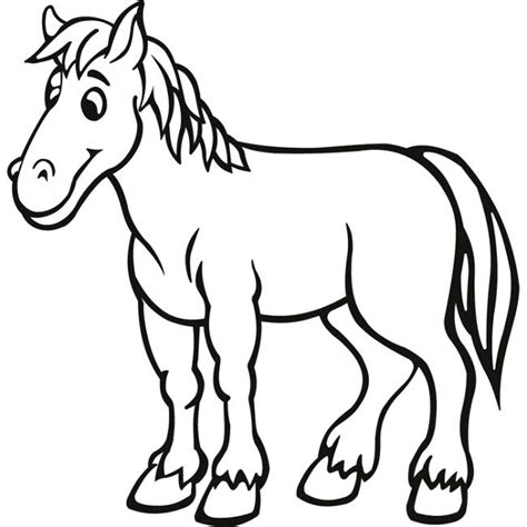 easy horse coloring pages  getdrawings
