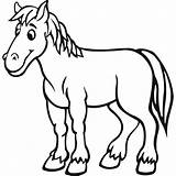 Horse Coloring Preschool Pages Animals Cartoon Easy Outline Kindergarten Simple Kids Animal Wall Colouring Printable Preschoolcrafts Painting Pony Childrens Getdrawings sketch template