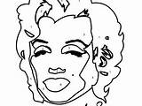 Monroe Marilyn Skull Template Coloring sketch template
