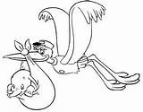 Dumbo Stork sketch template