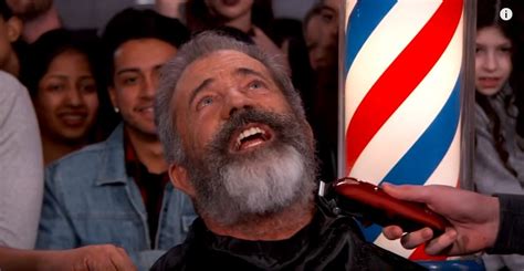 Watch Mel Gibson Have His Beard Shaven Off By A Fan On