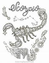 Scorpio Sternzeichen Mandala Skorpion Ausdrucken Malvorlagen Coloriages Sheets Ausmalbilder Ausmalen Erwachsene Colorier Zodiaque Adultes Mandalas Taurus Libra Horoskop Vorlagen Signe sketch template