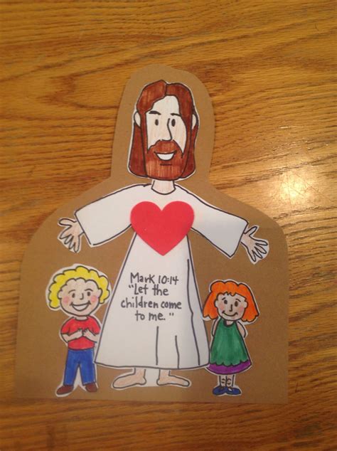 jesus loves   children bible craft   bible crafts