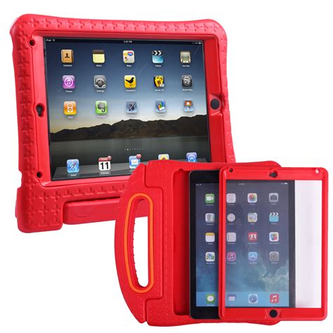 hde ipad air  bumper case  kids shockproof hard cover handle stand  built  screen