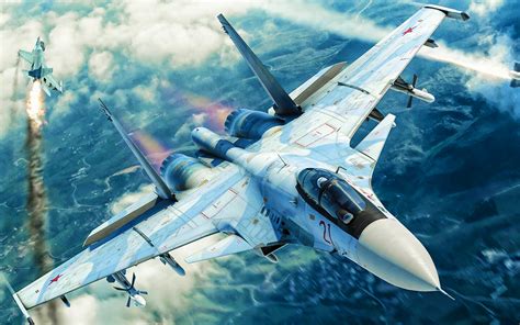 wallpapers sukhoi su  artwork fighters flanker  russian
