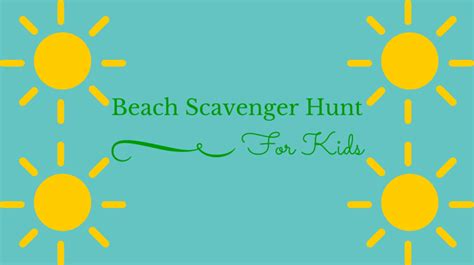 beach scavenger hunt scavenger hunt