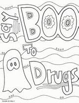 Ribbon Red Week Coloring Pages Drugs Say Printable Printables Classroomdoodles Boo Halloween Activities Elementary School sketch template