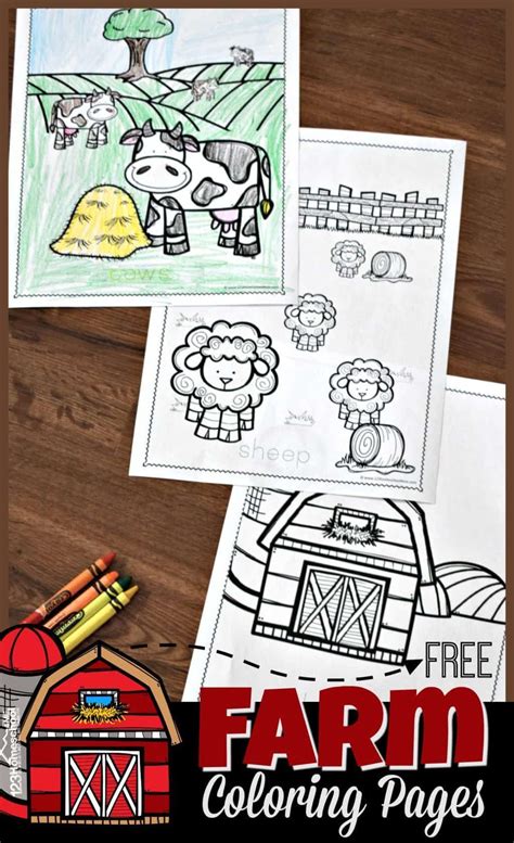 farm coloring pages super cute simple coloring sheets perfect