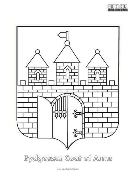 bydgoszcz coat  arms coloring page super fun coloring