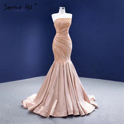 Serene Hill Nude Mermaid Sexy Evening Dresses Gowns 2021 Beaded Elegan