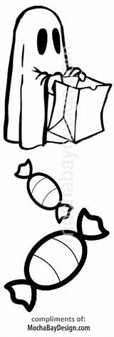 Bookmark Ghost Halloween Coloring Printables Printable Friendly Candy Bag sketch template