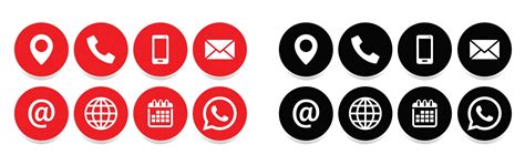 telephone email icon vector art icons  graphics