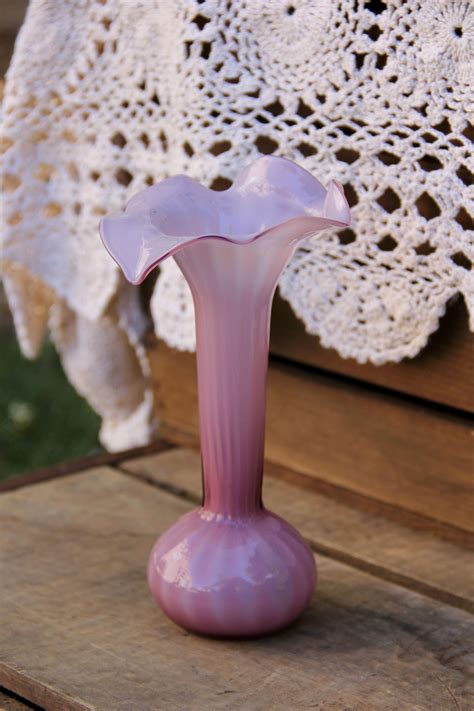 Hand Blown Glass Vase Purple Glass Vase Vintage Blown Etsy Hand