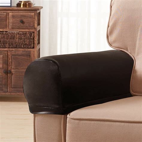 pcs pu leather sofa arm covers waterproof chair armrest covers anti slip couch furniture arm